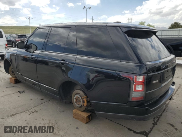 2014 Land Rover Range Rover Supercharged with VIN SALGS2TF8EA195067, listed as a Copart auction lot 53537105 with 131,368 mi miles and Salvage Title. Bid and sale history available at DreamBid. Image 2.