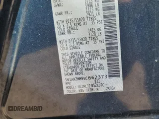 2014 Nissan Pathfinder Platinum with VIN 5N1AR2MM9EC662373, listed as a Copart auction lot 52448945 with 170,489 mi miles and Salvage Title. Bid and sale history available at carsss.com. Image 16.