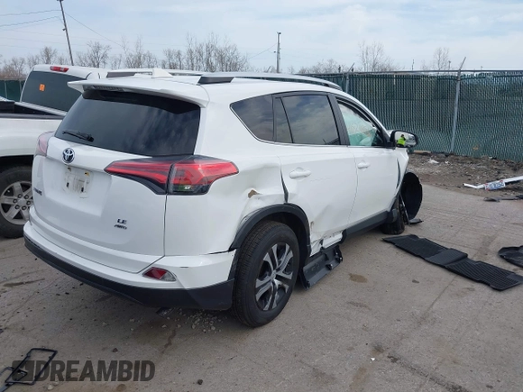 2016 Toyota RAV4 LE with VIN 2T3BFREV5GW532527, listed as a IAAI auction lot 41821876 with 37,577 mi miles and . Bid and sale history available at carsss.com. Image 4.
