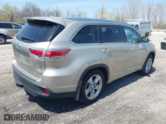 2015 Toyota Highlander Limited z VIN 5TDDKRFH0FS101039, wystawiony jako IAAI lot #42205522 z przebiegiem 153 547 mil mil oraz . Historia ofert i sprzedaży dostępna na DreamBid. Obrazek 4.