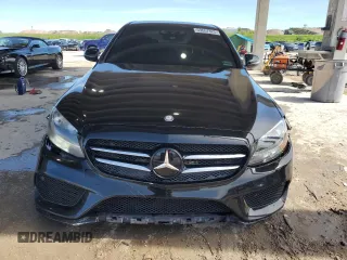 2017 Mercedes-Benz C 300 with VIN 55SWF4JB7HU205892, listed as a Copart auction lot 59607825 with 104,146 mi miles and Salvage title. Bid and sale history available at DreamBid. Image 5.
