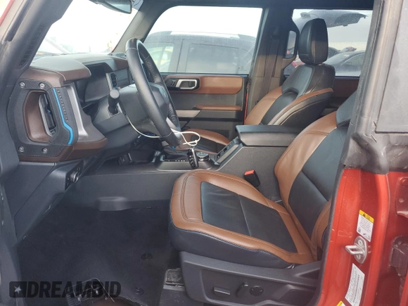 2023 Ford Bronco with VIN 1FMDE5DH3PLB10433, listed as a Copart auction lot 75192504 with 8,275 mi miles and Salvage Title. Bid and sale history available at DreamBid. Image 7.