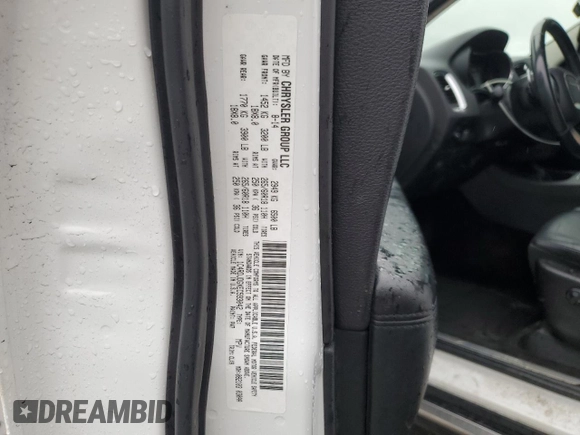 2014 Dodge Durango Limited z VIN 1C4RDJDGXEC593042, wystawiony jako Copart lot #56348355 z przebiegiem 162 094 mil mil oraz Szkoda całkowita • Salvage title. Historia ofert i sprzedaży dostępna na DreamBid. Obrazek 13.