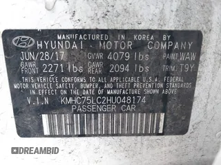 2017 Hyundai Ioniq SEL z VIN KMHC75LC2HU048174, wystawiony jako IAAI lot #41836913 z przebiegiem 69 293 mil mil oraz . Historia ofert i sprzedaży dostępna na DreamBid. Obrazek 9.
