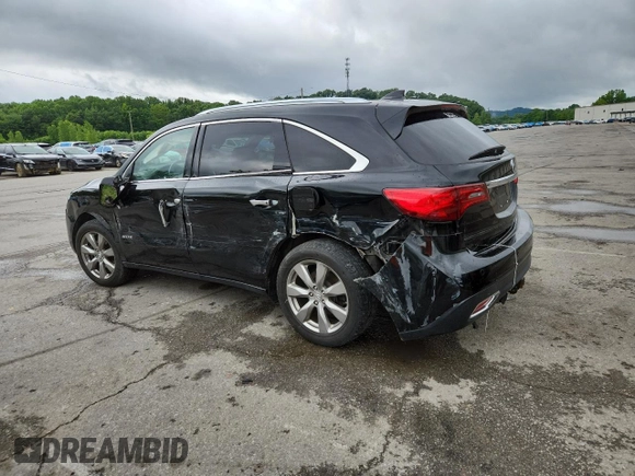 2015 Acura MDX Advance with VIN 5FRYD4H87FB026712, listed as a Copart auction lot 61238365 with 231,620 mi miles and Salvage title. Bid and sale history available at DreamBid. Image 2.