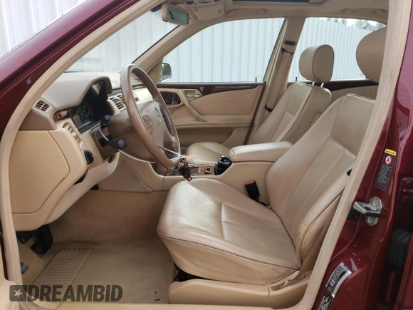 2002 Mercedes-Benz E-Class with VIN WDBJF82J72X062639, listed as a Copart auction lot 43510205 with 147,587 mi miles and Clean Title. Bid and sale history available at carsss.com. Image 7.