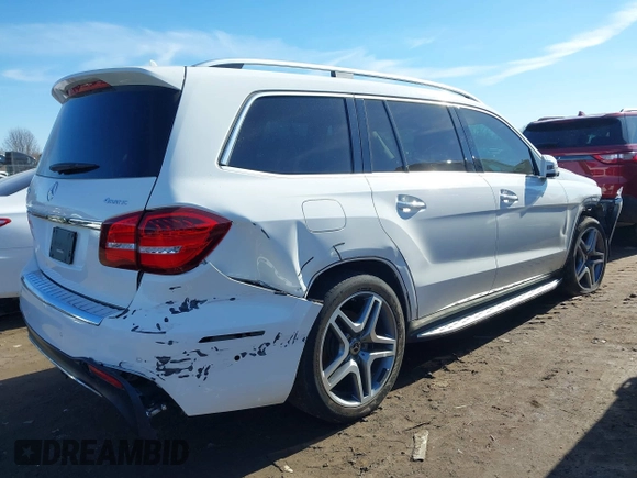 2018 Mercedes-Benz GLS 550 with VIN 4JGDF7DE8JB029455, listed as a IAAI auction lot 41674129 with 67,209 mi miles and . Bid and sale history available at DreamBid. Image 4.