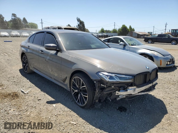2021 BMW 5 Series 530e with VIN WBA13AG01MCG48152, listed as a Copart auction lot 57289354 with Not Provided miles and Salvage Title. Bid and sale history available at carsss.com. Image 4.