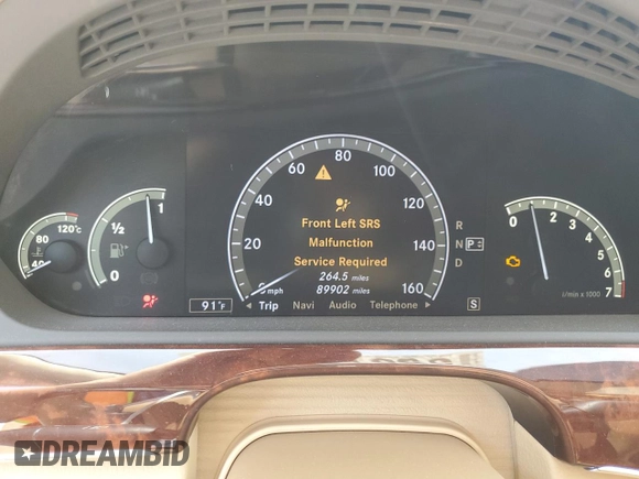 2009 Mercedes-Benz S 550 z VIN WDDNG86X59A273761, wystawiony jako Copart lot #55617765 z przebiegiem 89 902 mil mil oraz Szkoda całkowita • Salvage title. Historia ofert i sprzedaży dostępna na DreamBid. Obrazek 9.