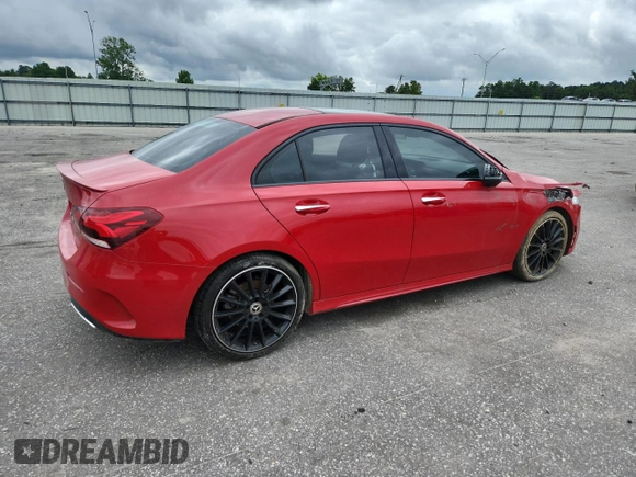 2020 Mercedes-Benz A 220 with VIN W1K3G4EB9LW045729, listed as a Copart auction lot 58619995 with 56,646 mi miles and Salvage title. Bid and sale history available at DreamBid. Image 3.