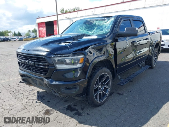 2019 Ram 1500 Laramie z VIN 1C6SRFJT1KN612909, wystawiony jako IAAI lot #42305653 z przebiegiem 105 018 mil mil oraz . Historia ofert i sprzedaży dostępna na DreamBid. Obrazek 2.