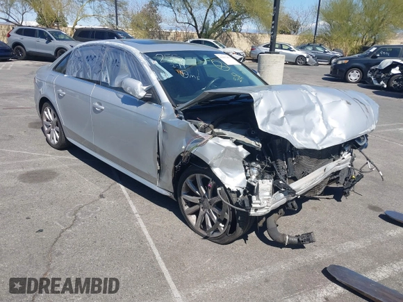 2014 Audi A4 Premium with VIN WAUAFAFL9EN024282, listed as a IAAI auction lot 41653451 with 120,142 mi miles. Bid and sale history available at carsss.com. Image 1.