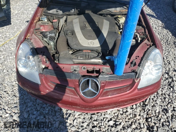 2007 Mercedes-Benz SLK-Class 3.0L with VIN WDBWK54F17F141102, listed as a Copart auction lot 46581855 with 0 mi miles and Salvage Title. Bid and sale history available at carsss.com. Image 11.
