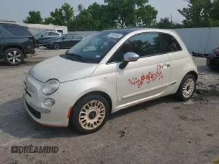 2012 FIAT 500 Lounge with VIN 3C3CFFCR9CT127351, listed as a Copart auction lot 59026495 with 78,147 mi miles and Salvage title. Bid and sale history available at DreamBid. Image 1.