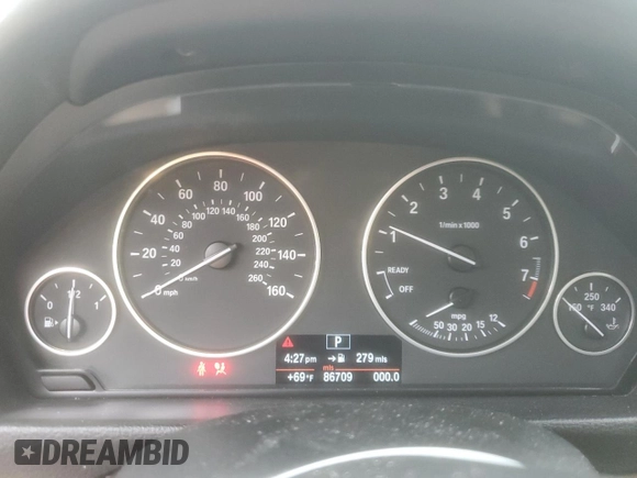2013 BMW 3 Series 328i with VIN WBA3A5C58DF359448, listed as a Copart auction lot 53715195 with 86,709 mi miles and Salvage title. Bid and sale history available at DreamBid. Image 9.