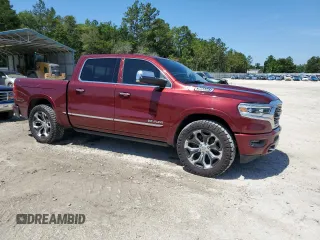 2019 Ram 1500 Limited with VIN 1C6SRFHTXKN615586, listed as a Copart auction lot 58162805 with 135,199 mi miles and Salvage title. Bid and sale history available at DreamBid. Image 4.