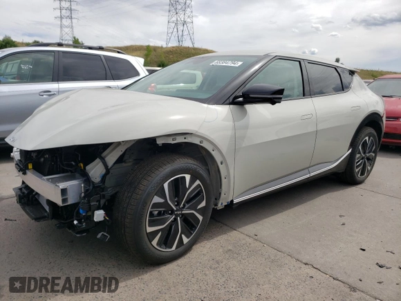 2024 Kia EV6 Light Long Range with VIN KNDC3DLC8R5620922, listed as a Copart auction lot 68384794 with 418 mi miles and Salvage Title. Bid and sale history available at carsss.com. Image 1.