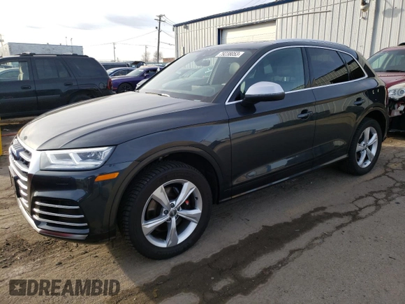 2018 Audi SQ5 Premium Plus with VIN WA1A4AFY8J2008343, listed as a Copart auction lot 79238053 with 77,143 mi miles and . Bid and sale history available at DreamBid. Image 1.
