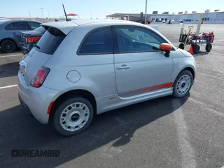 2014 FIAT 500e with VIN 3C3CFFGE7ET172881, listed as a IAAI auction lot 41610593 with 70,768 mi miles. Bid and sale history available at carsss.com. Image 4.