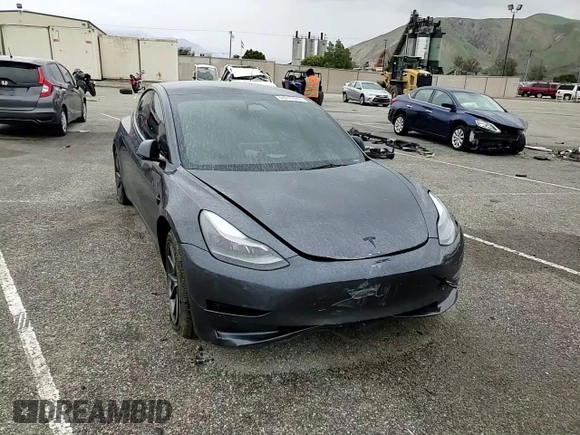2023 Tesla Model 3 with VIN 5YJ3E1EA9PF543672, listed as a Copart auction lot 48211035 with Not Provided miles and Salvage Title. Bid and sale history available at DreamBid. Image 11.
