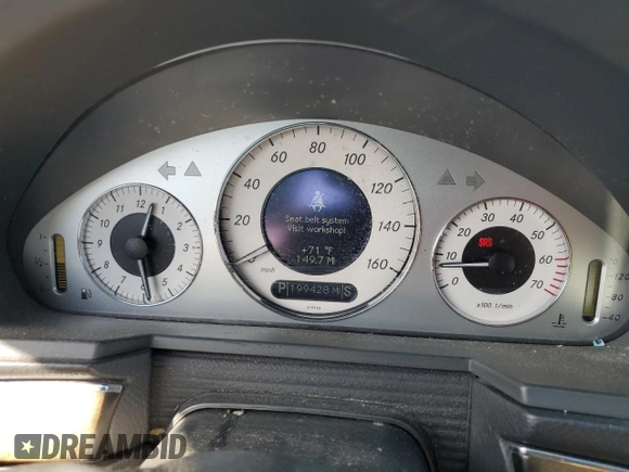 2003 Mercedes-Benz E-Class 5.0L with VIN WDBUF70J43A141846, listed as a Copart auction lot 49706765 with 199,428 mi miles and Salvage Title. Bid and sale history available at carsss.com. Image 9.