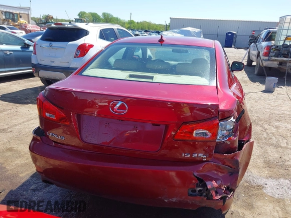 2007 Lexus IS with VIN JTHBK262375027213, listed as a IAAI auction lot 42049349 with 247,534 mi miles. Bid and sale history available at carsss.com. Image 16.