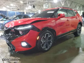 2020 Chevrolet Blazer RS with VIN 3GNKBKRS6LS539942, listed as a Copart auction lot 44590195 with 101,803 mi miles and Salvage Title. Bid and sale history available at carsss.com. Image 1.