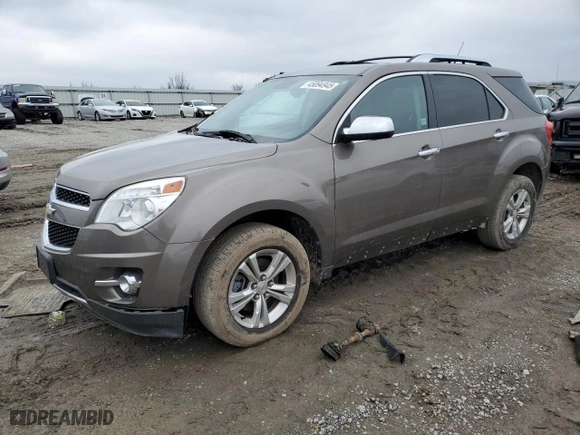 2012 Chevrolet Equinox LTZ with VIN 2GNALFEK0C6168460, listed as a Copart auction lot 45094945 with 49,829 mi miles and Salvage Title. Bid and sale history available at carsss.com. Image 1.
