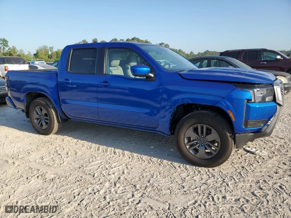 2025 Nissan Frontier SV with VIN 1N6ED1EJ4SN609256, listed as a Copart auction lot 51482495 with 2,154 mi miles and Salvage Title. Bid and sale history available at carsss.com. Image 4.