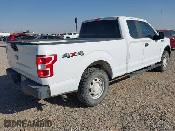 2018 Ford F-150 XL with VIN 1FTFX1E55JKC56558, listed as a IAAI auction lot 42256824 with 98,484 mi miles and . Bid and sale history available at DreamBid. Image 4.