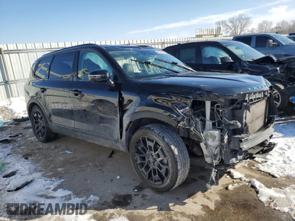 2022 Kia Telluride SX with VIN 5XYP5DHC9NG281139, listed as a Copart auction lot 46356935 with 39,593 mi miles and Salvage Title. Bid and sale history available at carsss.com. Image 4.