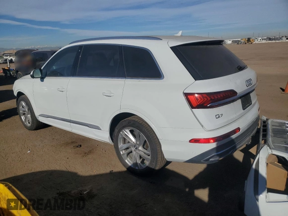 2021 Audi Q7 Premium Plus with VIN WA1LJAF7XMD000584, listed as a Copart auction lot 86115854 with 23,087 mi miles and Salvage title. Bid and sale history available at DreamBid. Image 2.