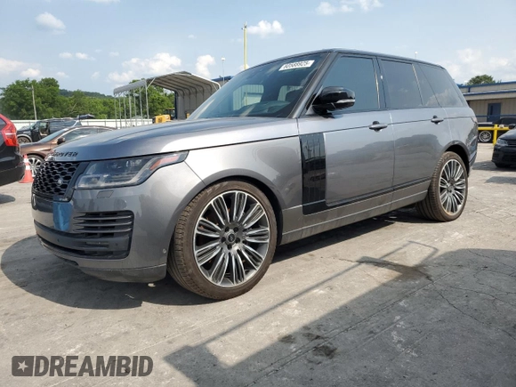 2019 Land Rover Range Rover z VIN SALGS2RE0KA542076, wystawiony jako Copart lot #60588925 z przebiegiem 69 038 mil mil oraz Szkoda całkowita • Salvage title. Historia ofert i sprzedaży dostępna na DreamBid. Obrazek 1.