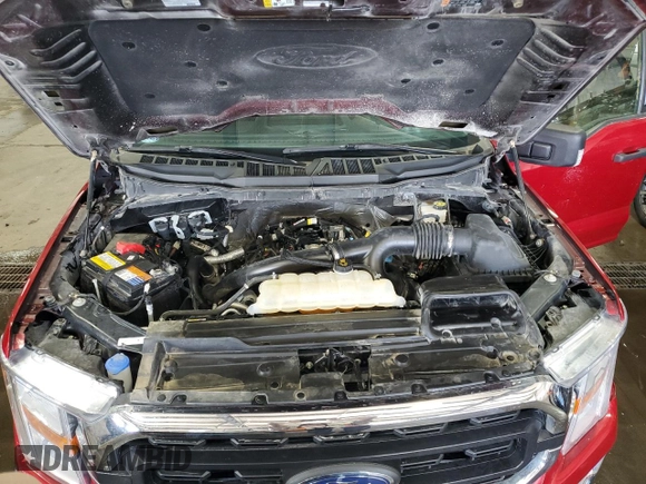 2021 Ford F-150 XL with VIN 1FTMF1EP1MKD58908, listed as a Copart auction lot 51417405 with 60,962 mi miles and Salvage title. Bid and sale history available at DreamBid. Image 11.