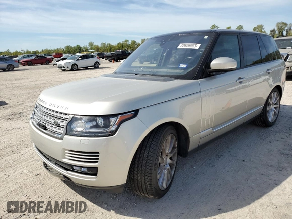 2017 Land Rover Range Rover with VIN SALGS2FE5HA350018, listed as a Copart auction lot 72626003 with 68,320 mi miles and Salvage title. Bid and sale history available at DreamBid. Image 1.