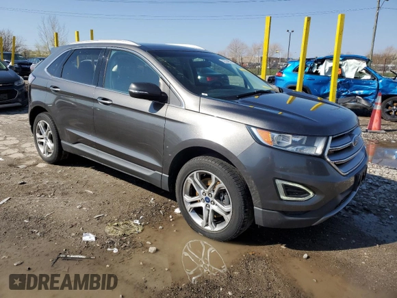 2015 Ford Edge Titanium z VIN 2FMTK4K9XFBB50825, wystawiony jako Copart lot #52034965 z przebiegiem 92 029 mil mil oraz Nie do naprawy • Non repairable. Historia ofert i sprzedaży dostępna na DreamBid. Obrazek 4.