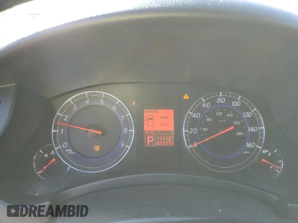 2010 Infiniti EX Journey with VIN JN1AJ0HR4AM751281, listed as a Copart auction lot 77455904 with 154,167 mi miles and Salvage Title. Bid and sale history available at DreamBid. Image 9.