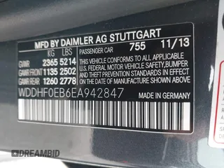 2014 Mercedes-Benz E-Class E 250 BlueTEC Luxury with VIN WDDHF0EB6EA942847, listed as a IAAI auction lot 41631294 with 48,650 mi miles. Bid and sale history available at carsss.com. Image 9.