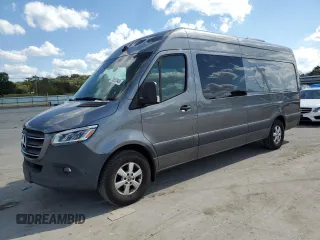 2021 Mercedes-Benz Sprinter Cargo with VIN W1W4ECHY2MT057677, listed as a Copart auction lot 70552843 with 52,530 mi miles. Bid and sale history available at carsss.com. Image 1.