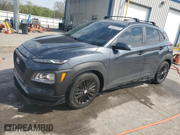 2020 Hyundai Kona SEL Plus with VIN KM8K62AA5LU525462, listed as a Copart auction lot 53522145 with 49,233 mi miles and Salvage Title. Bid and sale history available at carsss.com. Image 1.