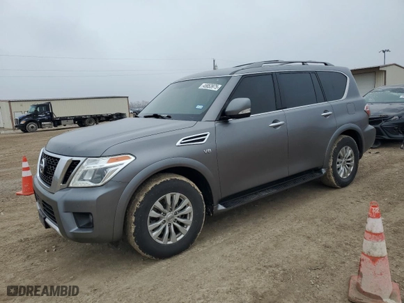 2018 Nissan Armada SL with VIN JN8AY2ND9JX003061, listed as a Copart auction lot 45853975 with 77,885 mi miles and Salvage Title. Bid and sale history available at carsss.com. Image 1.