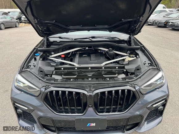 2021 BMW X6 sDrive40i with VIN 5UXCY4C05M9H19479, listed as a Copart auction lot 54268205 with 85,899 mi miles and Clean Title. Bid and sale history available at carsss.com. Image 8.