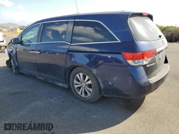2014 Honda Odyssey EX-L with VIN 5FNRL5H64EB114757, listed as a Copart auction lot 48129915 with 136,822 mi miles and Salvage Title. Bid and sale history available at DreamBid. Image 2.
