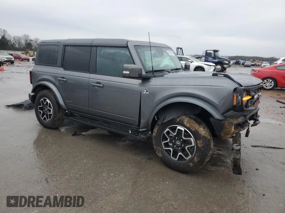 2024 Ford Bronco Outer Banks with VIN 1FMDE8BH9RLB27518, listed as a Copart auction lot 43116025 with 598 mi miles and Salvage Title. Bid and sale history available at DreamBid. Image 4.