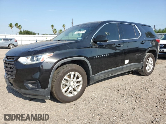 2018 Chevrolet Traverse LS with VIN 1GNERFKW8JJ156564, listed as a Copart auction lot 53639405 with 102,133 mi miles and Salvage title. Bid and sale history available at DreamBid. Image 1.