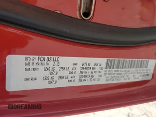 2019 Dodge Journey GT with VIN 3C4PDCEG7KT707337, listed as a Copart auction lot 81925894 with 160,994 mi miles and Salvage title. Bid and sale history available at DreamBid. Image 15.