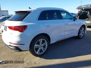 2020 Audi Q3 S line Premium Plus with VIN WA1EECF36L1103748, listed as a IAAI auction lot 41368428 with 21,155 mi miles and . Bid and sale history available at DreamBid. Image 4.