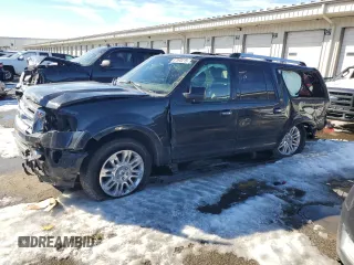 2014 Ford Expedition EL Limited with VIN 1FMJK1K51EEF18668, listed as a Copart auction lot 87593215 with 217,017 mi miles and Salvage Title. Bid and sale history available at carsss.com. Image 1.