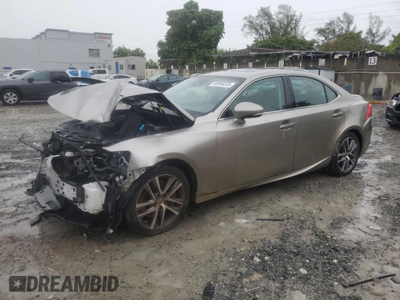 2020 Lexus IS 300 with VIN JTHAA1D20L5107400, listed as a Copart auction lot 58999335 with 74,777 mi miles and Non repairable. Bid and sale history available at DreamBid. Image 1.