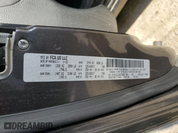 2016 Dodge Grand Caravan R/T with VIN 2C4RDGEG3GR276263, listed as a Copart auction lot 53429385 with 160,387 mi miles and Salvage Title. Bid and sale history available at DreamBid. Image 14.